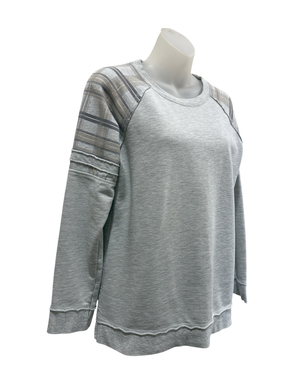 MAURICES Long Sleeve Grey Top Women SZ M